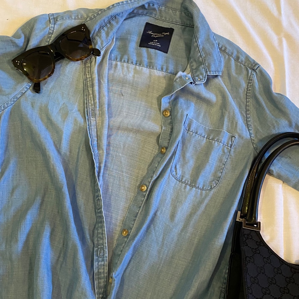 AE denim button down